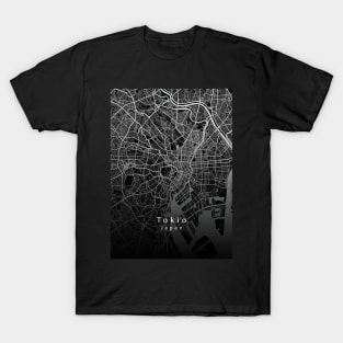 Tokio Japan City Map dark T-Shirt